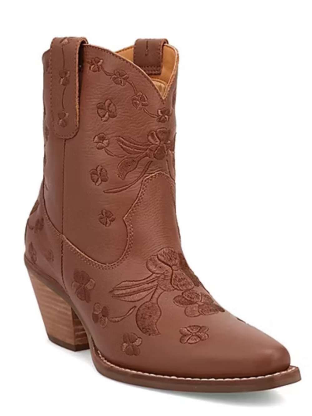 Dingo “Sweetheart” Leather Stacked Heel Cowboy Boots - Size: 10 - NWT